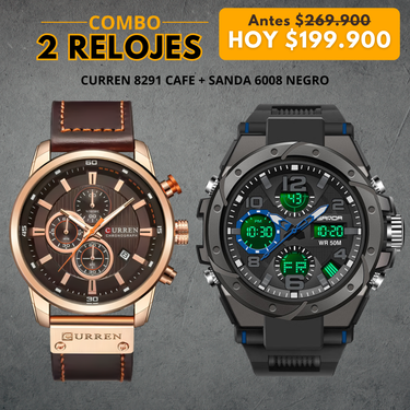 COMBO CURREN 8291 CAFE + SANDA 6008 NEGRO